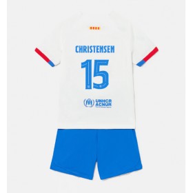 Barcelona Andreas Christensen #15 Auswärtstrikot 2023-24 Kurzarm (+ kurze hosen)